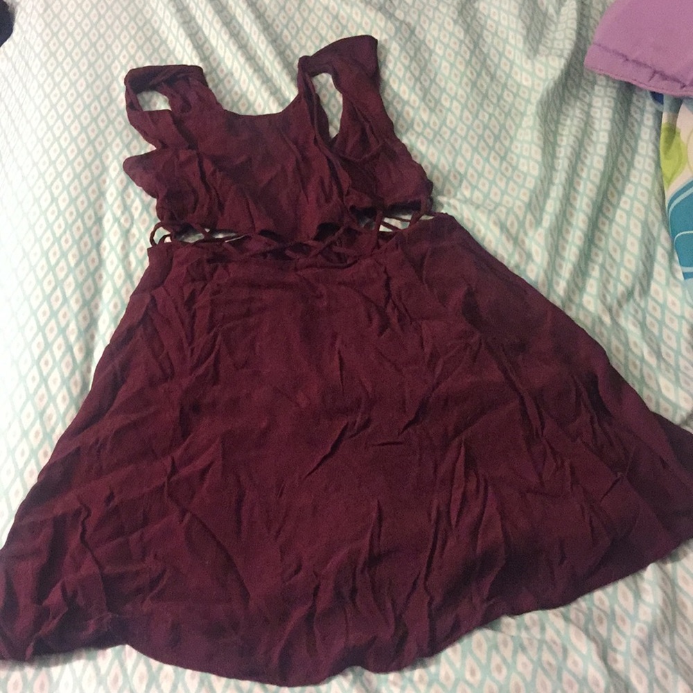 Burgundy night on the town dress